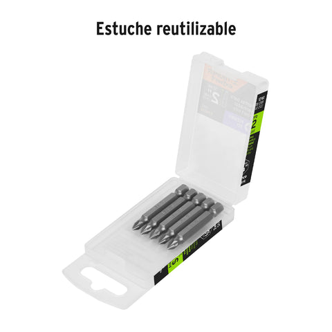 Estuche con 5 puntas pozidriv PZ1 largo 2', Truper Expert | PUDE-2201 | 12161