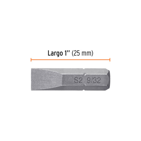 Estuche con 5 puntas planas de 9/32' largo 1', Truper Expert | PUDE-3128 | 12168