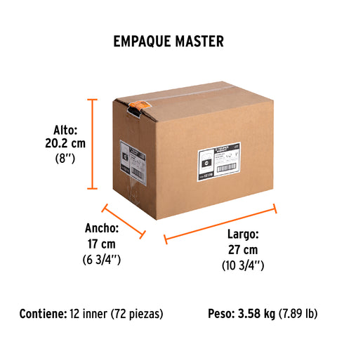 Estuche con 5 puntas planas de 5/16' largo 1', Truper Expert | PUDE-3131 | 12170