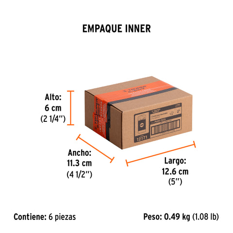 Estuche con 5 puntas planas de 1/4' largo 2', Truper Expert | PUDE-3225 | 12171