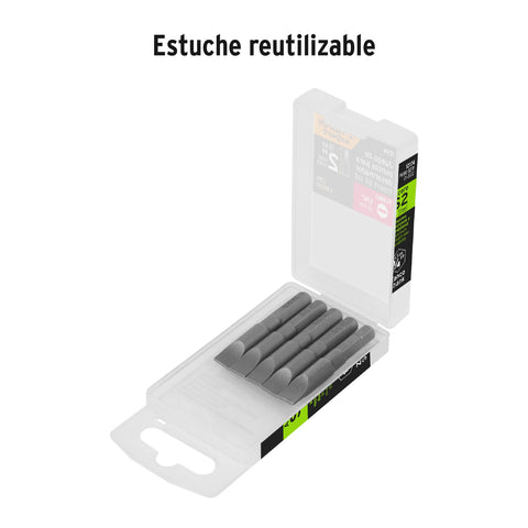 Estuche con 5 puntas planas de 5/16' largo 2', Truper Expert | PUDE-3231 | 12174