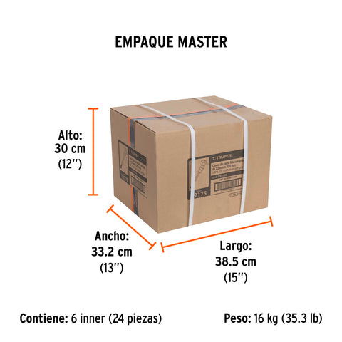 Cincel de corte frío 7/8 X 12' con grip, Truper | C-7/8X12G | 12175