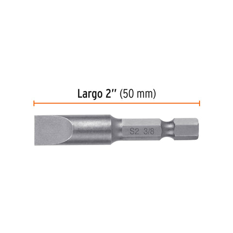 Estuche con 5 puntas planas de 3/8' largo 2', Truper Expert | PUDE-3227 | 12176