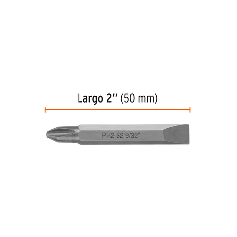 Estuche con 5 puntas dobles PH2 y 9/32' largo 2', Expert | PUDE-4202 | 12179