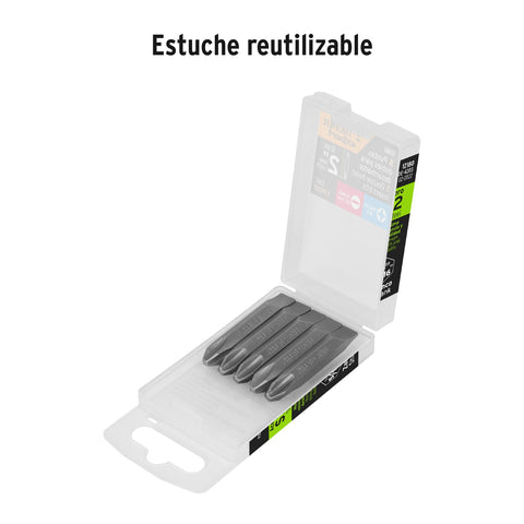 Estuche con 5 puntas dobles PH3 y 5/16' largo 2', Expert | PUDE-4203 | 12180