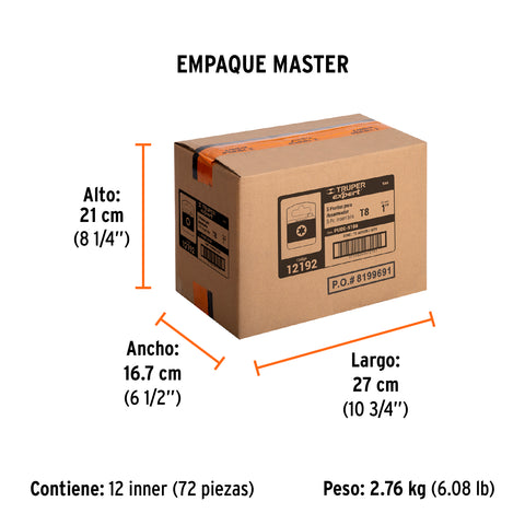 Estuche con 5 puntas torx T8 largo 1', Truper Expert | PUDE-5108 | 12192
