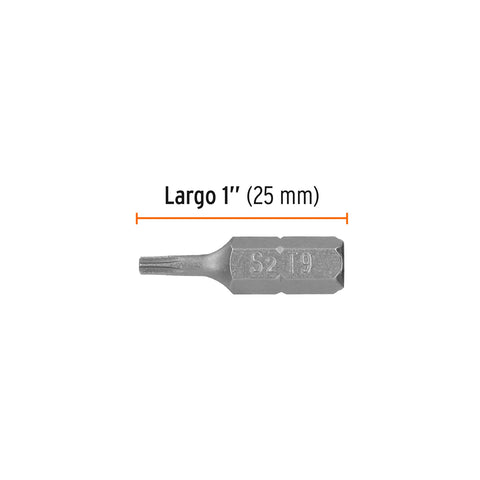 Estuche con 5 puntas torx T9 largo 1', Truper Expert | PUDE-5109 | 12194