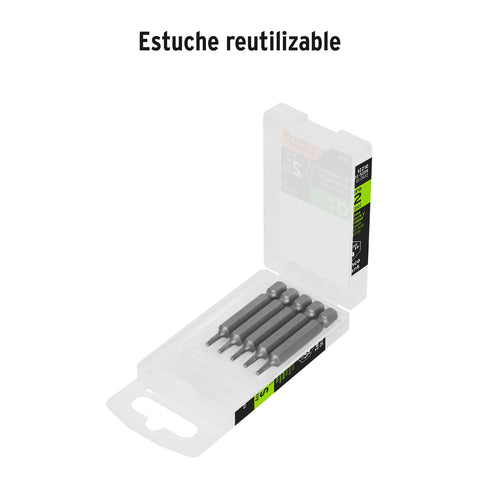 Estuche con 5 puntas torx T8 largo 2', Truper Expert | PUDE-5208 | 12210