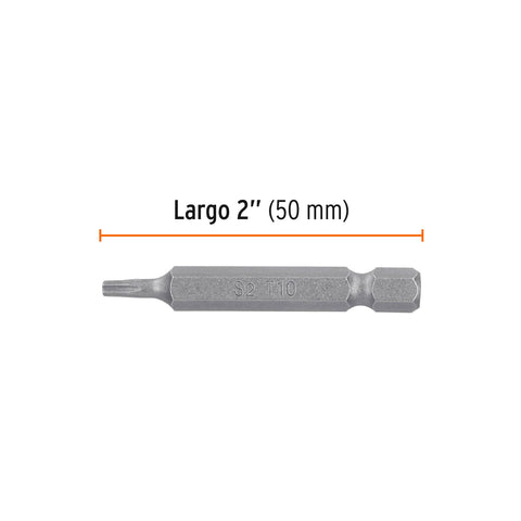 Estuche con 5 puntas torx T10 largo 2', Truper Expert | PUDE-5210 | 12213