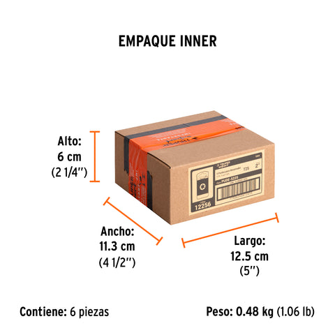 Estuche con 5 puntas torx T25 largo 2', Truper Expert | PUDE-5225 | 12256