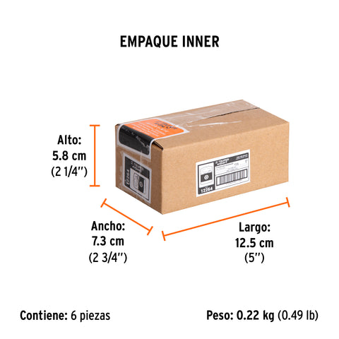 Estuche con 5 puntas torx T15 con seguro largo 1', Expert | PUDE-6115 | 12264