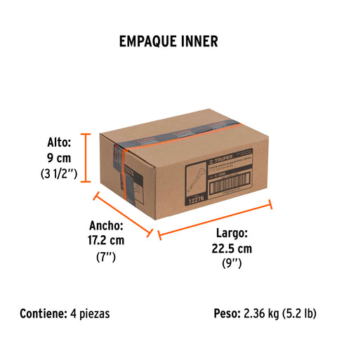 Cincel de corte frío 1 x 8' con grip, Truper | C-1X8G | 12276