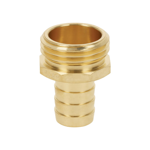 Conector 5/8' macho de latón sólido para manguera, Truper | CM-5/8B | 12289