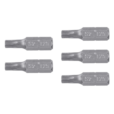 Estuche con 5 puntas torx T25 con seguro largo 1', Expert | PUDE-6125 | 12327