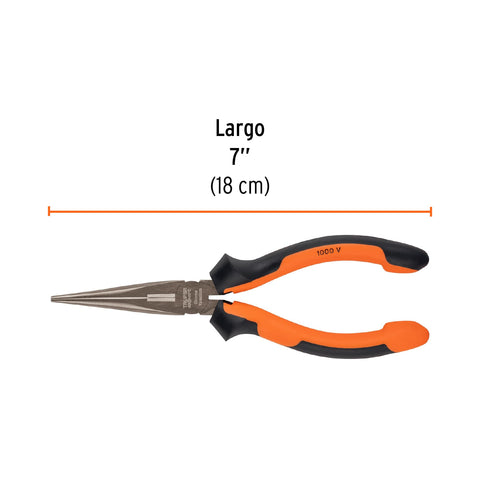 Pinza punta y corte 7' mango Comfort Grip, Truper Expert | T203-7X | 12348