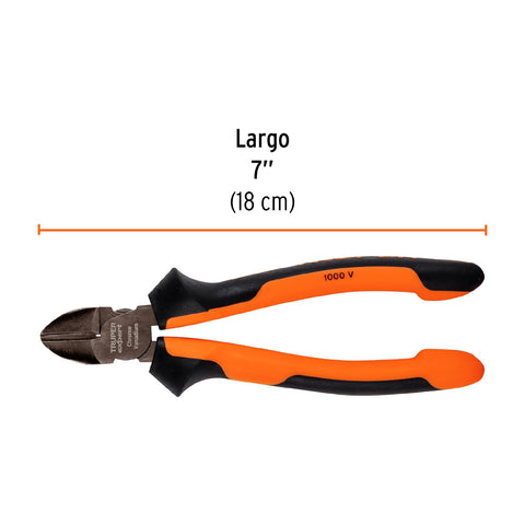 Pinza corte diagonal 7' alta palanca, Comfort Grip, Expert | T202-7X | 12349