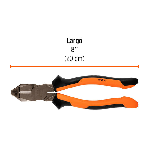 Pinza electricista 8' uso rudo, alta palanca, Comfort Grip | T200-8X | 12350
