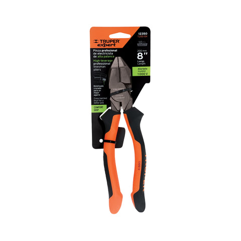 Pinza electricista 8' uso rudo, alta palanca, Comfort Grip | T200-8X | 12350