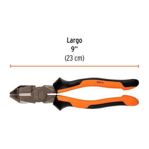 Pinza electricista 9' uso rudo, alta palanca, Comfort Grip | T200-9X | 12351