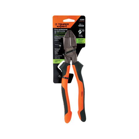 Pinza electricista 9' uso rudo, alta palanca, Comfort Grip | T200-9X | 12351