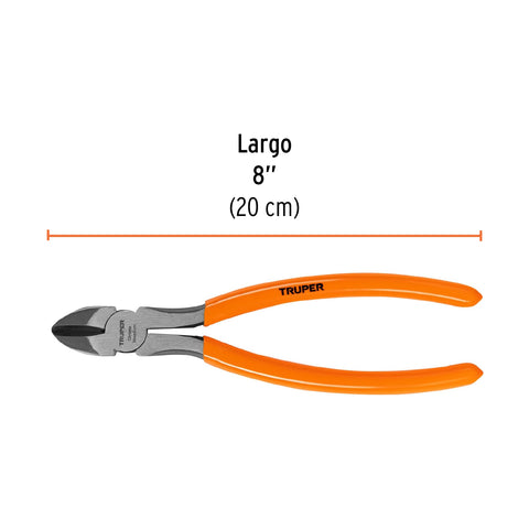Pinza de corte diagonal 8' mango de PVC, Truper | T202-8 | 12353