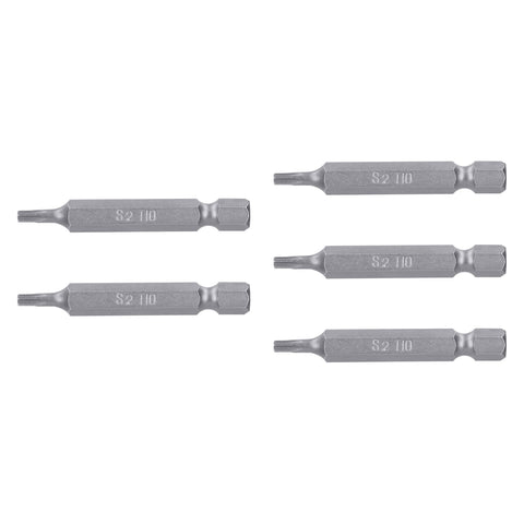 Estuche con 5 puntas torx T10 con seguro largo 2', Expert | PUDE-6210 | 12357