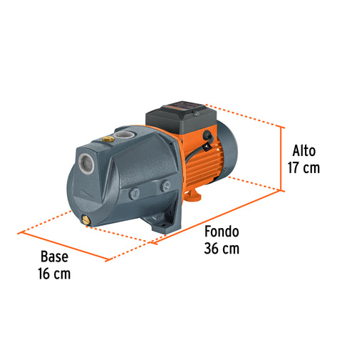Bomba tipo jet, cabezal de hierro, 1/2 HP, TRUPER | BOAJ-1/2 | 12407