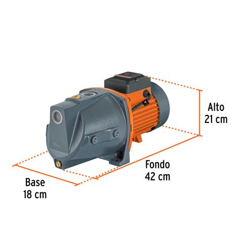 Bomba tipo jet, cabezal de hierro, 1 HP, TRUPER | BOAJ-1 | 12408