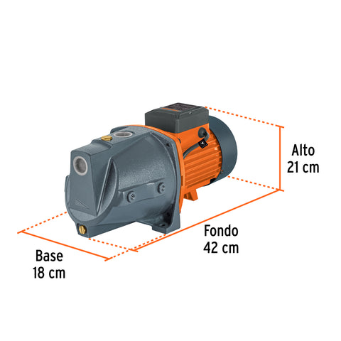 Bomba tipo jet, cabezal de hierro, 1-1/2 HP, TRUPER | BOAJ-1-1/2 | 12409