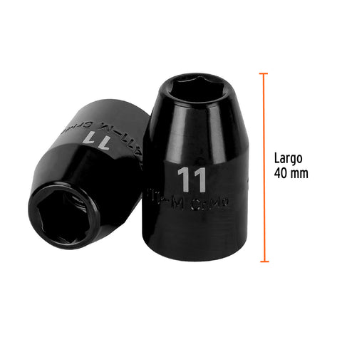 Dado cuadro 1/2' de impacto 6 puntas de 11 mm, Truper | D-7411-M | 12411