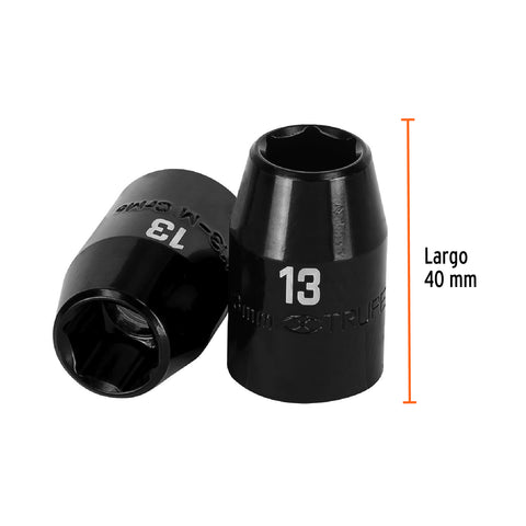 Dado cuadro 1/2' de impacto 6 puntas de 13 mm, Truper | D-7413-M | 12413