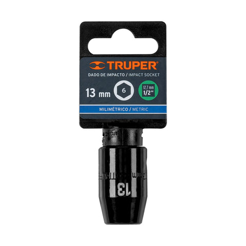 Dado cuadro 1/2' de impacto 6 puntas de 13 mm, Truper | D-7413-M | 12413