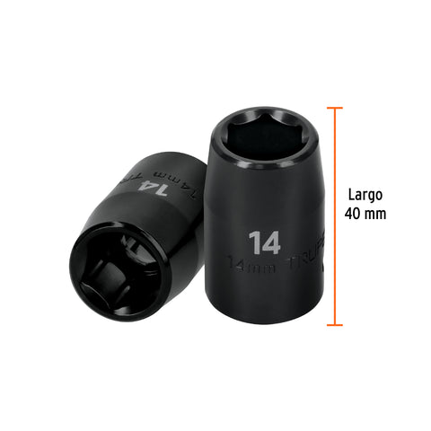 Dado cuadro 1/2' de impacto 6 puntas de 14 mm, Truper | D-7414-M | 12414