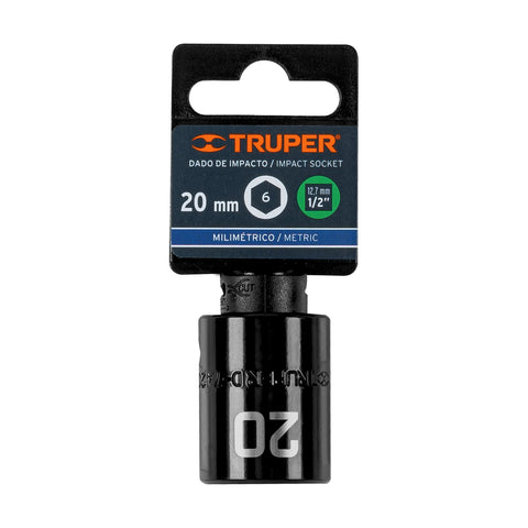 Dado cuadro 1/2' de impacto 6 puntas de 20 mm, Truper | D-7420-M | 12420
