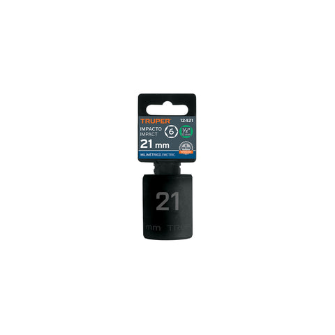 Dado cuadro 1/2' de impacto 6 puntas de 21 mm, Truper | D-7421-M | 12421