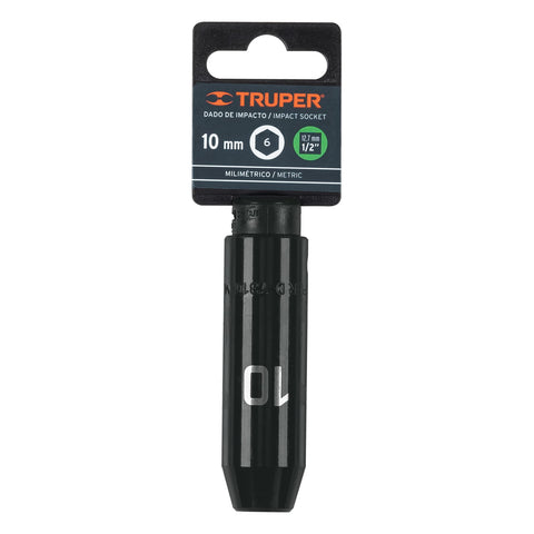 Dado largo cuadro 1/2' de impacto 6 puntas de 10 mm, Truper | D-7310-ML | 12422