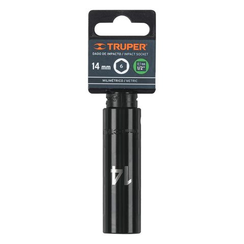 Dado largo cuadro 1/2' de impacto 6 puntas de 14 mm, Truper | D-7314-ML | 12426