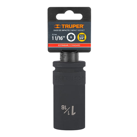 Dado largo de impacto de 1-1/16', 6 puntas, cuadro 3/4' | D-7517-L | 12435