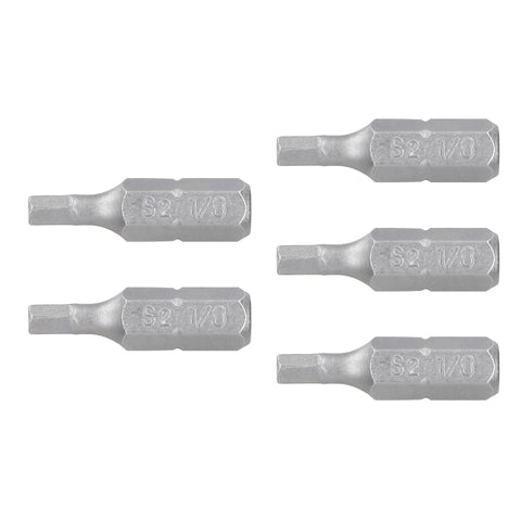 Estuche con 5 puntas hexagonales de 1/8mm largo 1', Expert | PUDE-7112 | 12489