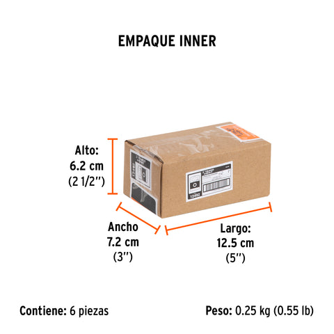 Estuche con 5 puntas hexagonales de 3/16mm largo 1', Expert | PUDE-7118 | 12492
