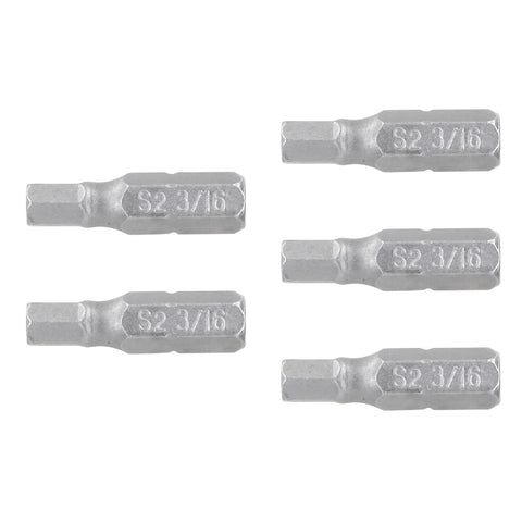 Estuche con 5 puntas hexagonales de 3/16mm largo 1', Expert | PUDE-7118 | 12492