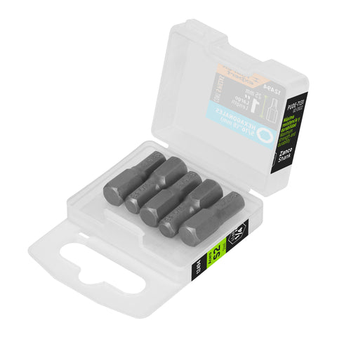 Estuche con 5 puntas hexagonales de 5/16mm largo 1', Expert | PUDE-7131 | 12494