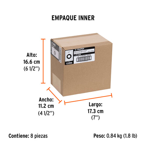 Cinta de aislar de 18 m x 19 mm, negra en blíster, Truper | M-33NB | 12499