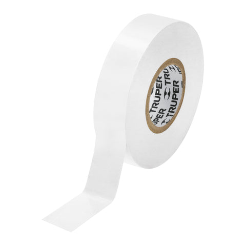 Cinta de aislar de 18 m x 19 mm, blanca, Truper | M-33B | 12506