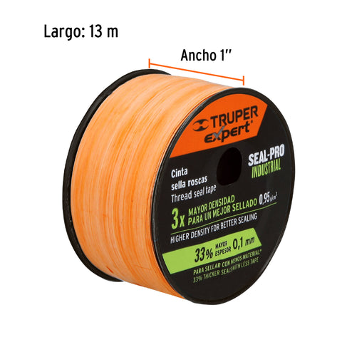 Cinta sella roscas 1' x 13m, Seal Pro Industrial, Expert | CTF-1X13X | 12518