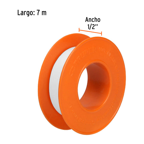 Blíster con 2 cintas sella roscas 1/2' x 7m, uso general | CTF-1/2B | 12522