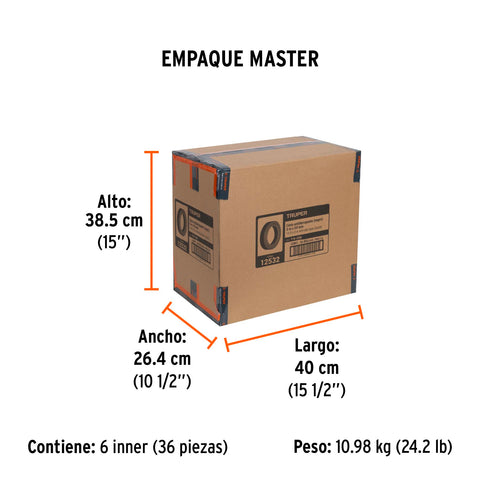 Rollo de 5 m de cinta antiderrapante negra 50mm con abrasivo | CIA-25N | 12532