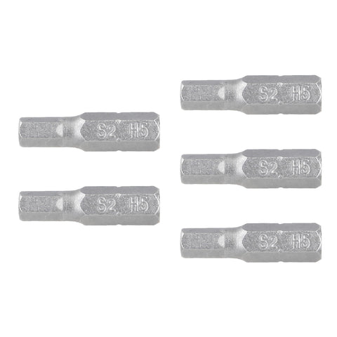 Estuche con 5 puntas hexagonales de 5 mm largo 1', Expert | PUDE-7105 | 12539