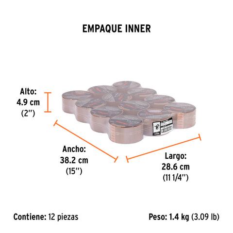 Cinta de empaque 48 mm x 40 m canela, Truper | CCA-40 | 12550