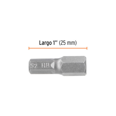 Estuche con 5 puntas hexagonales de 8 mm largo 1', Expert | PUDE-7108 | 12577
